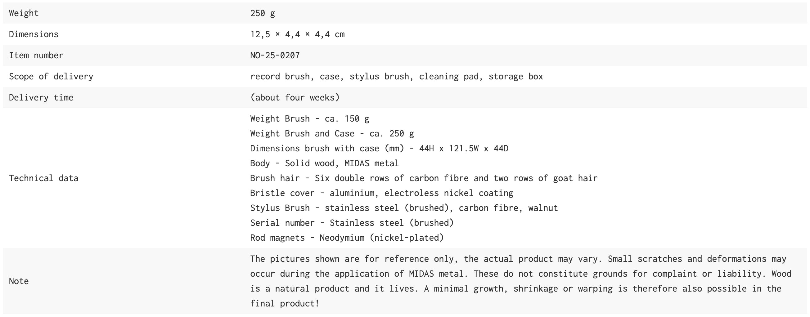 Ramar - Record Brush Noir