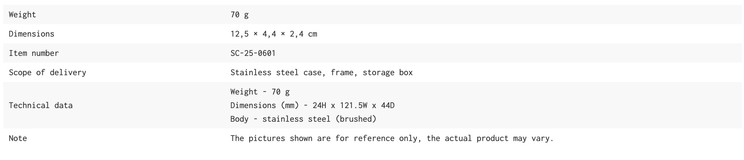 Ramar - Record Stainless Steel Case