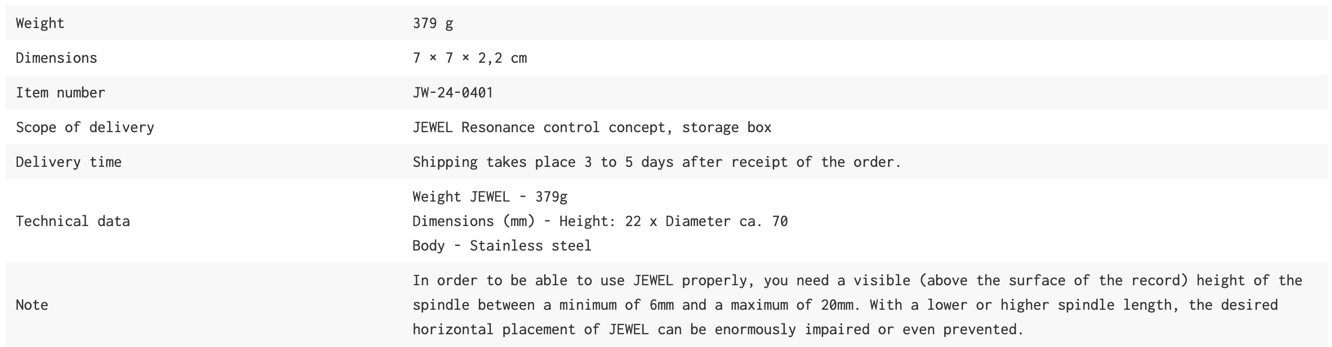 Ramar - Record Clamp Jewel