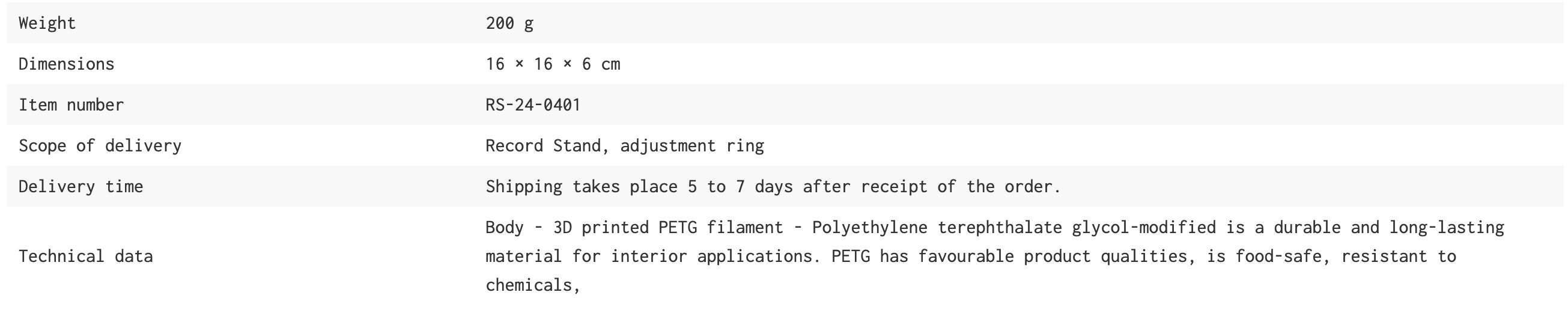 Ramar - Record Stand
